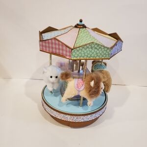 Gold Label Collection Vintage Baby Animal Carousel Music Box